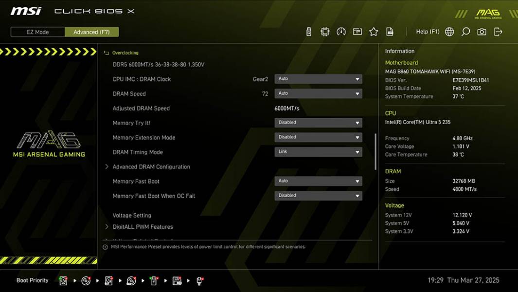 MSI MAG B860 TOMAHAWK WIFI-5